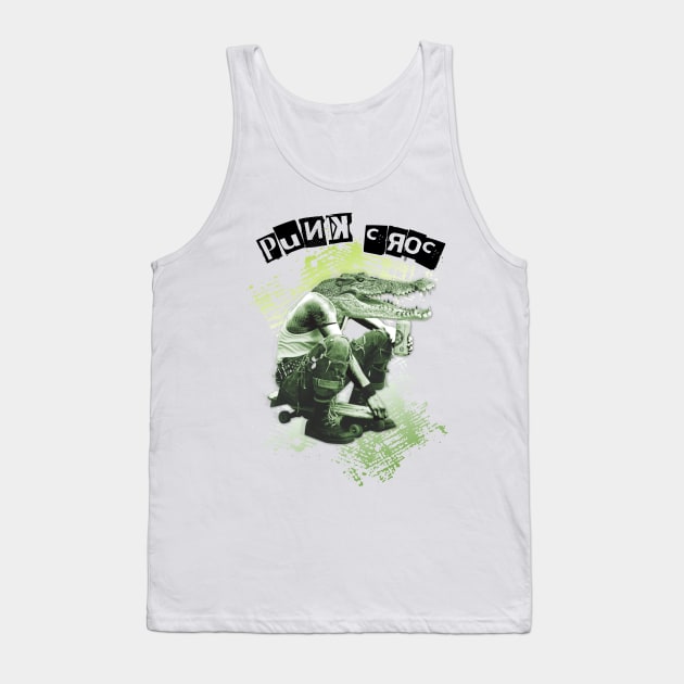 Punk Rock Crocodile Tank Top by EddieBalevo